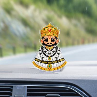Khatu Shyam Bobblehead Battery Powered with Moving Head Feature Home Temple, Office Desk Spiritual God Idol Vaastu Pooja Decor Gift for Devotees